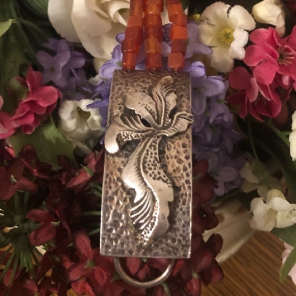 Rare Silpada Triple Strand Carnelian Sterling Silver Toggle Clasp Bracelet N0880 - Picture 3 of 16